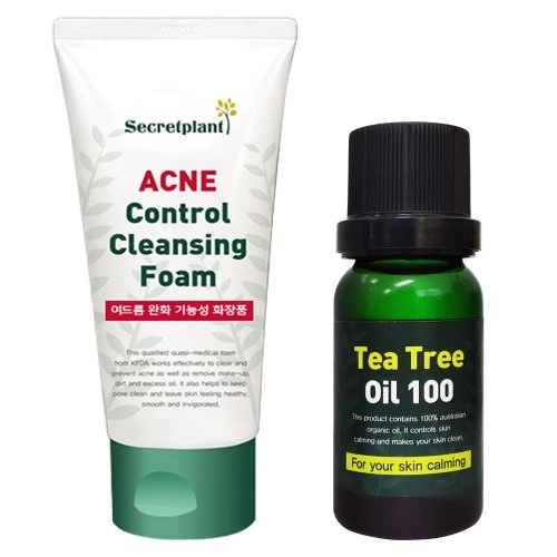 Acne Control Cleansing Foam 120ml + Tea Tree Oil 100 10ml Set