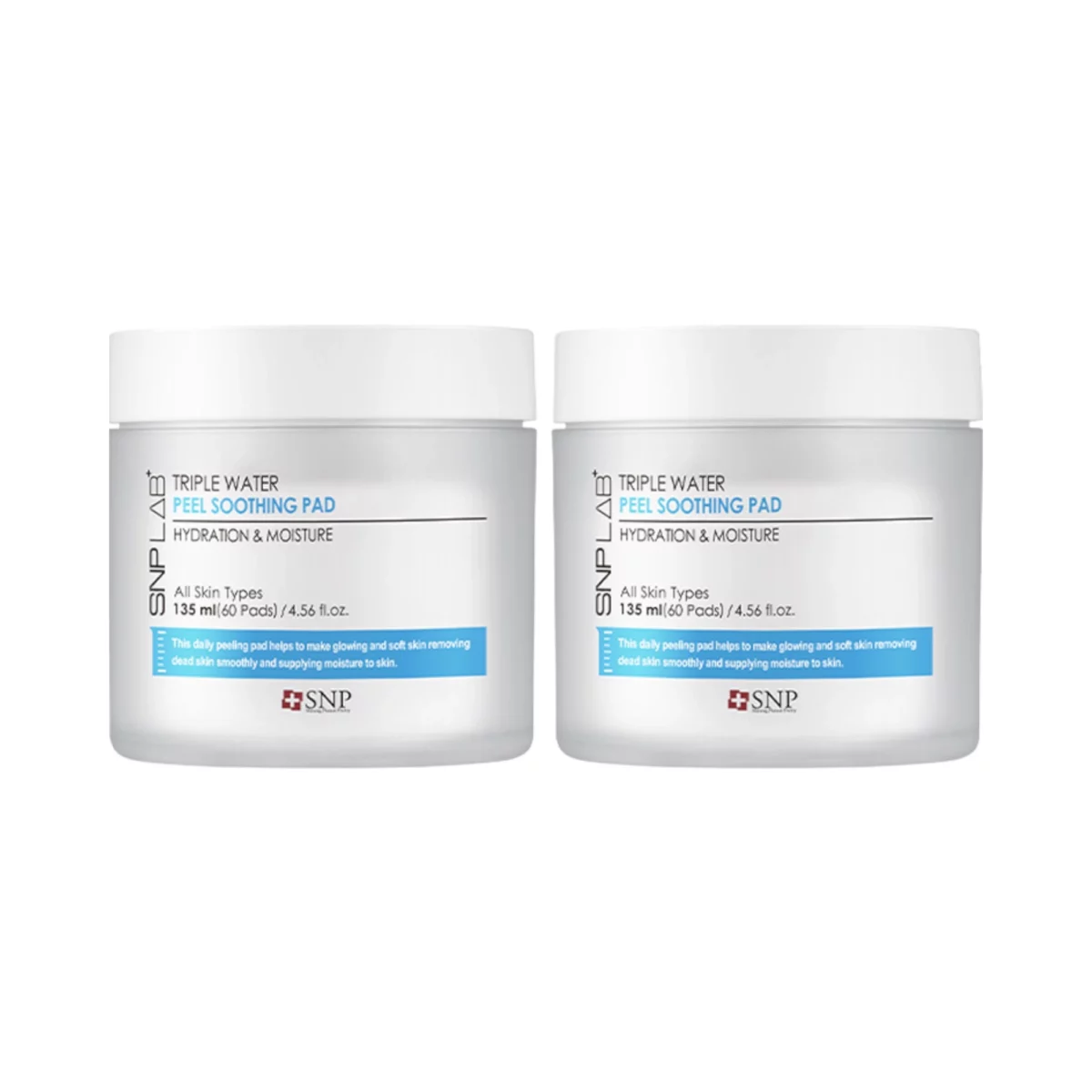 Lab Plus Triple Water Soothing Peeling Pad - 135ml, 2packs