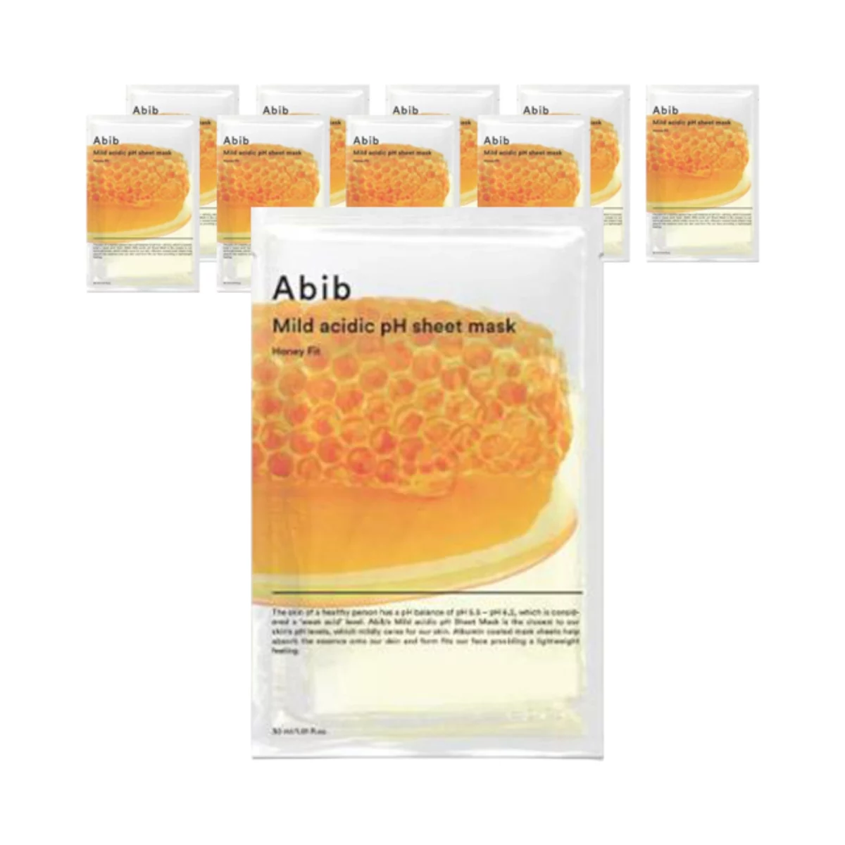 Milk acidic pH Sheet Mask Honey Fit - 1ea, 10packs