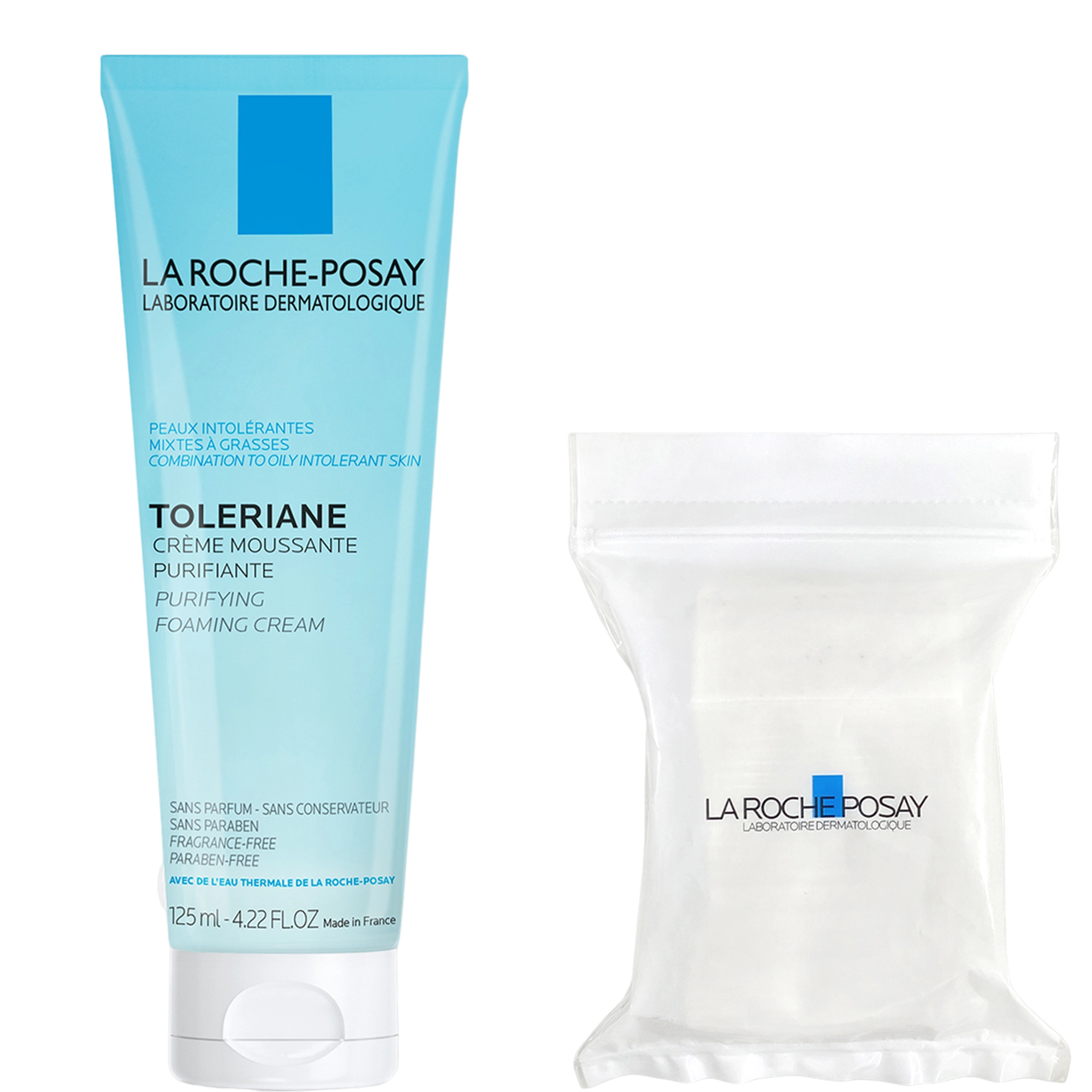 Toleriane Purifying Foaming Cream 125ml + 30p Cotton Pad Set