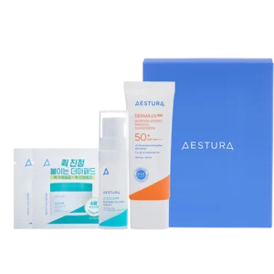 Derm UV365 Barrier Moisture Mineral Sunscreen SPF50+ PA++++ 40ml + Soothing Pack Pads 2p + Soothing Serum 5ml Set