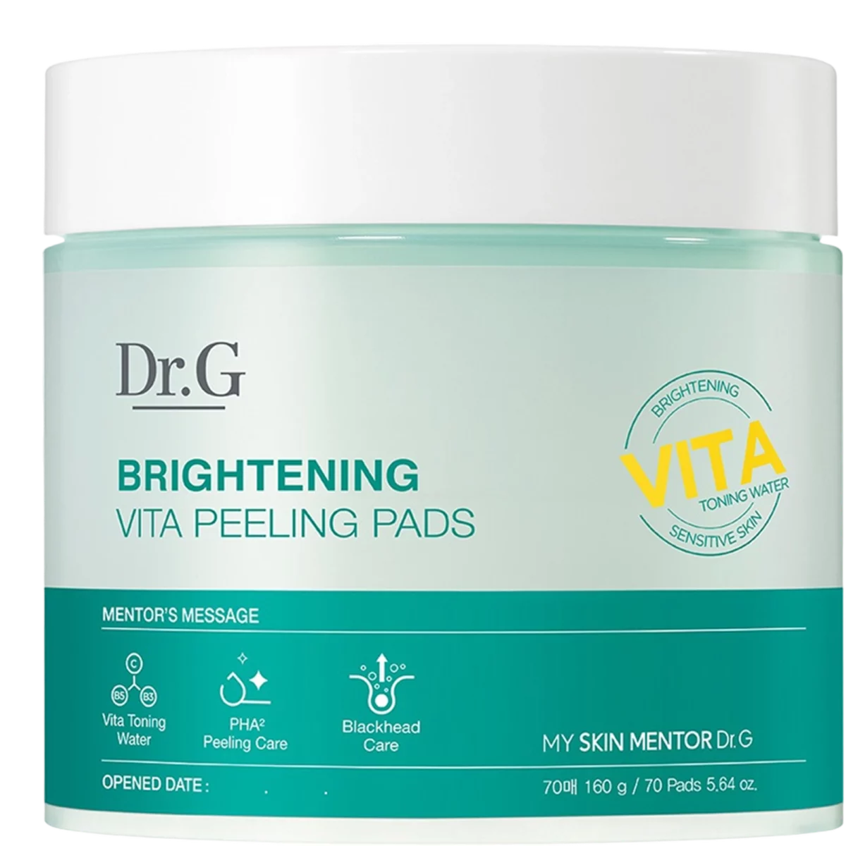 Brightening Vita Peeling Pads 70 Sheets - 160g, 1pack