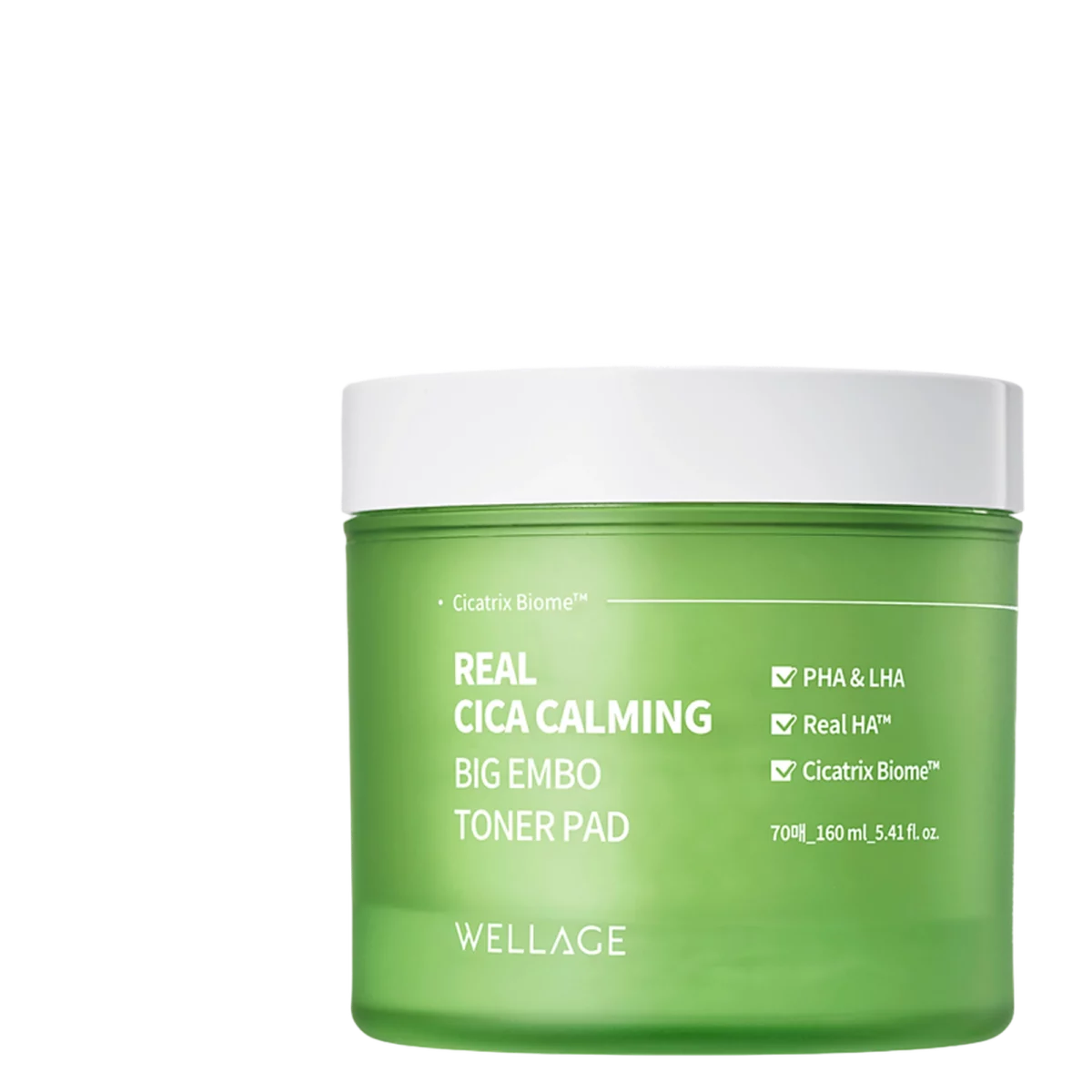 Real Cica Calming Big Emboss Toner Pad 160ml - 70ea, 1pack