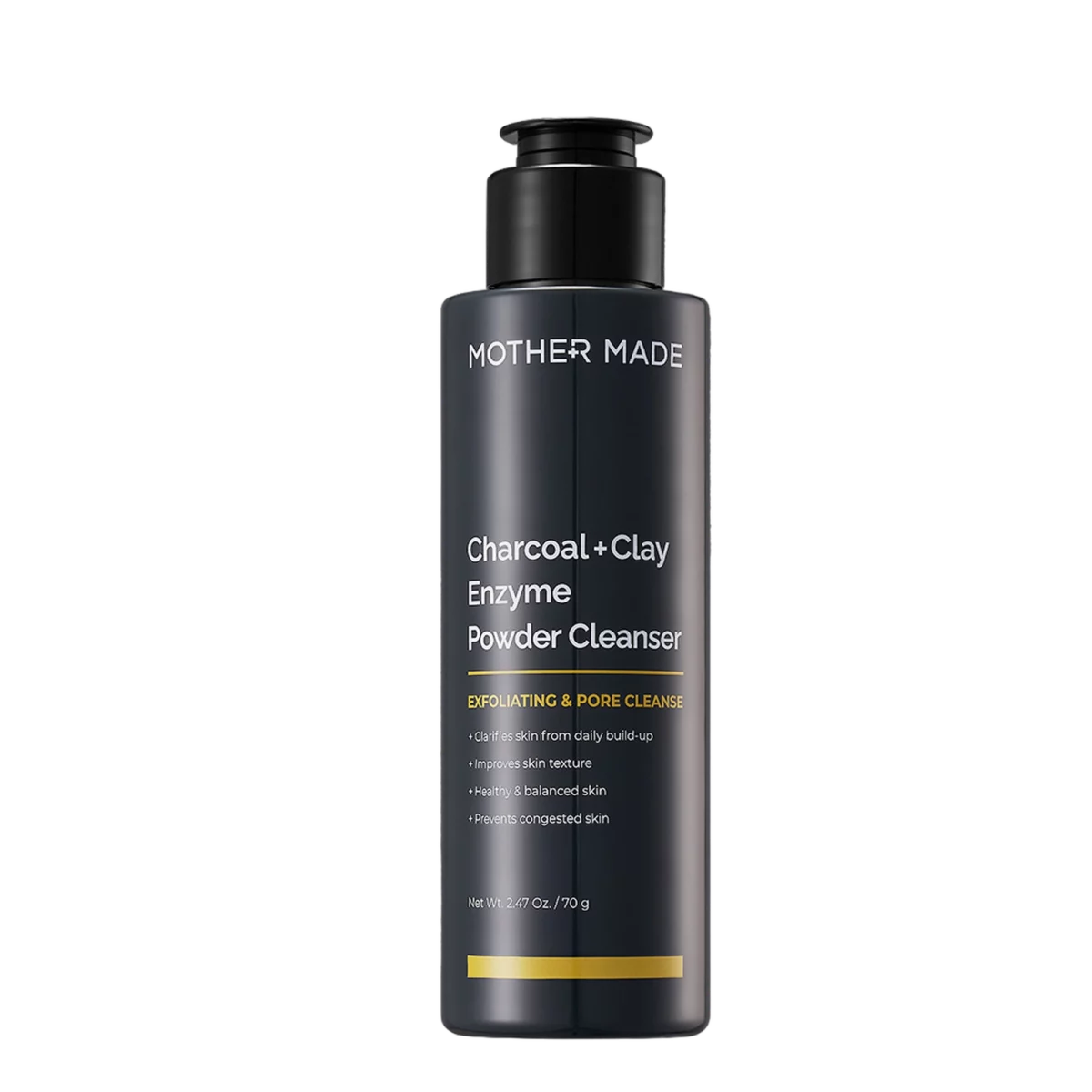 Charcoal Clay Vegan Enzyme Powder Wash 70g Mildly Acidic Enzyme Cleanser Exfoliating Cleansing Powder