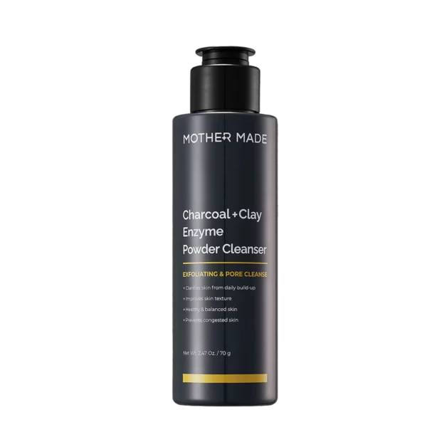 Charcoal Clay Vegan Enzyme Powder Wash 70g Mildly Acidic Enzyme Cleanser Exfoliating Cleansing Powder