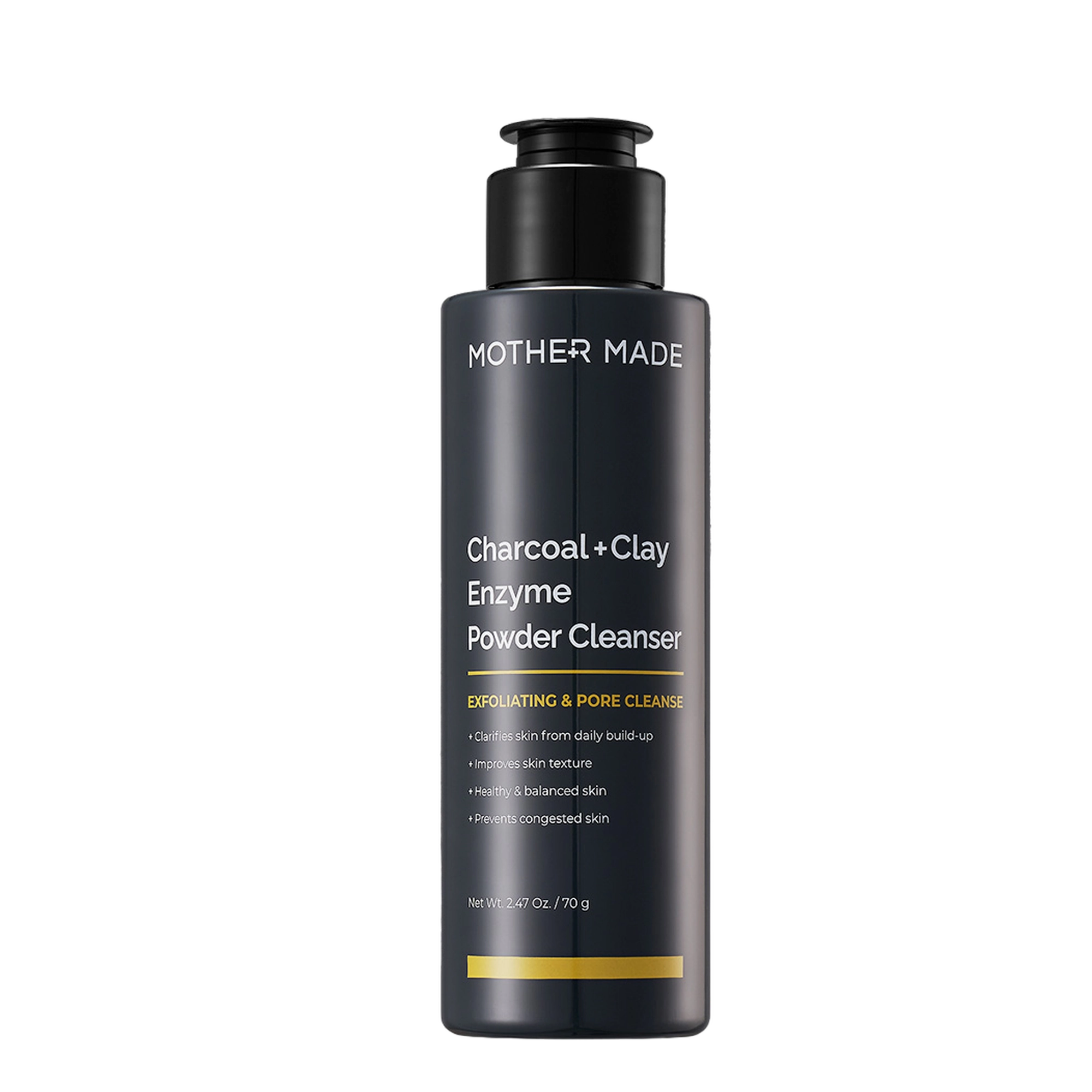 Charcoal Clay Vegan Enzyme Powder Wash 70g Mildly Acidic Enzyme Cleanser Exfoliating Cleansing Powder