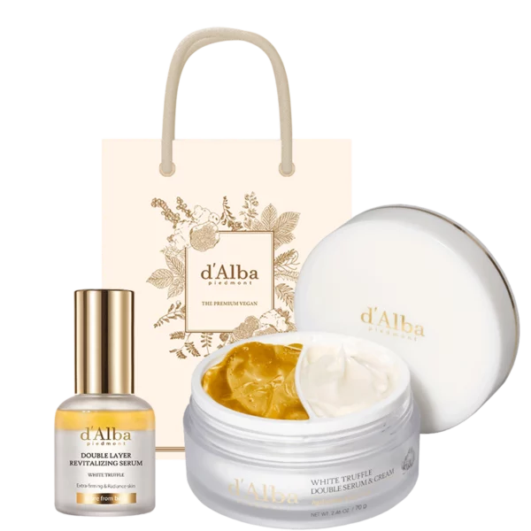 White Truffle Double Layer Revitalizing Serum 30ml + Double Serum and Cream 70g + Gift Bag