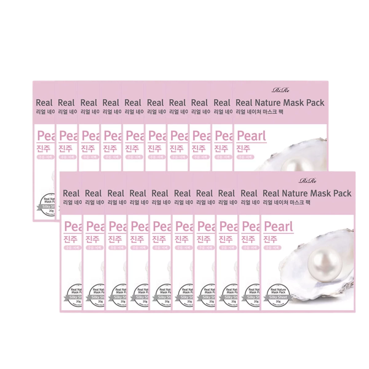 Real Nature Mask Pack (Pearl) 1pc - 1ea, 20pack