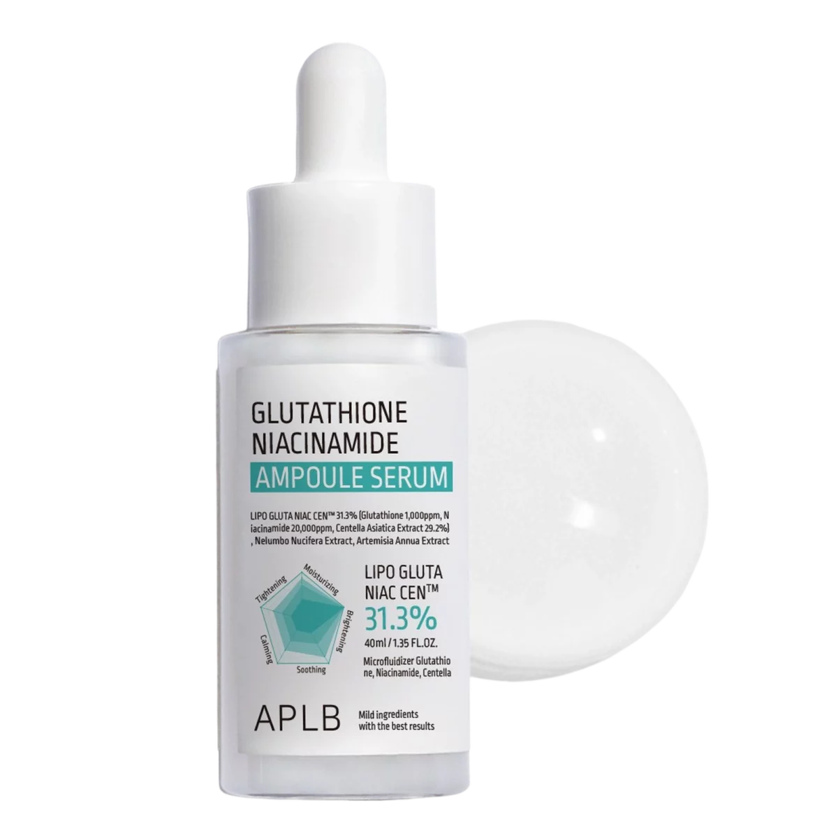 Glutathione Niacinamide Ampoule Serum - 40ml, 1pack