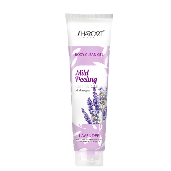 Face and body exfoliating peeling gel lavender scent