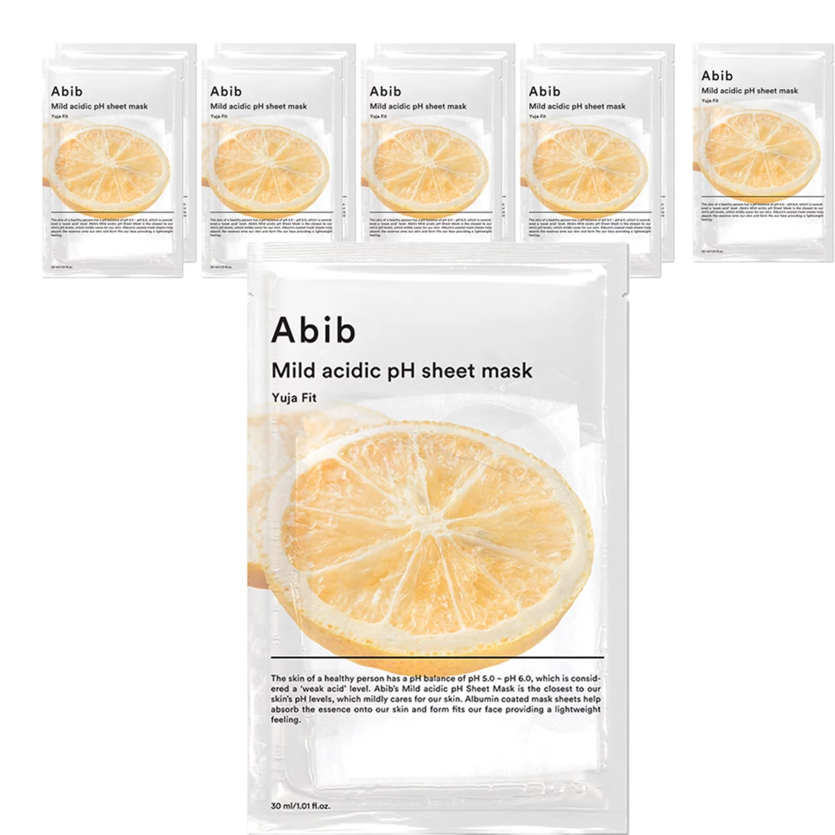 Mild acidic pH Sheet Mask Yuzu Fit 30ml