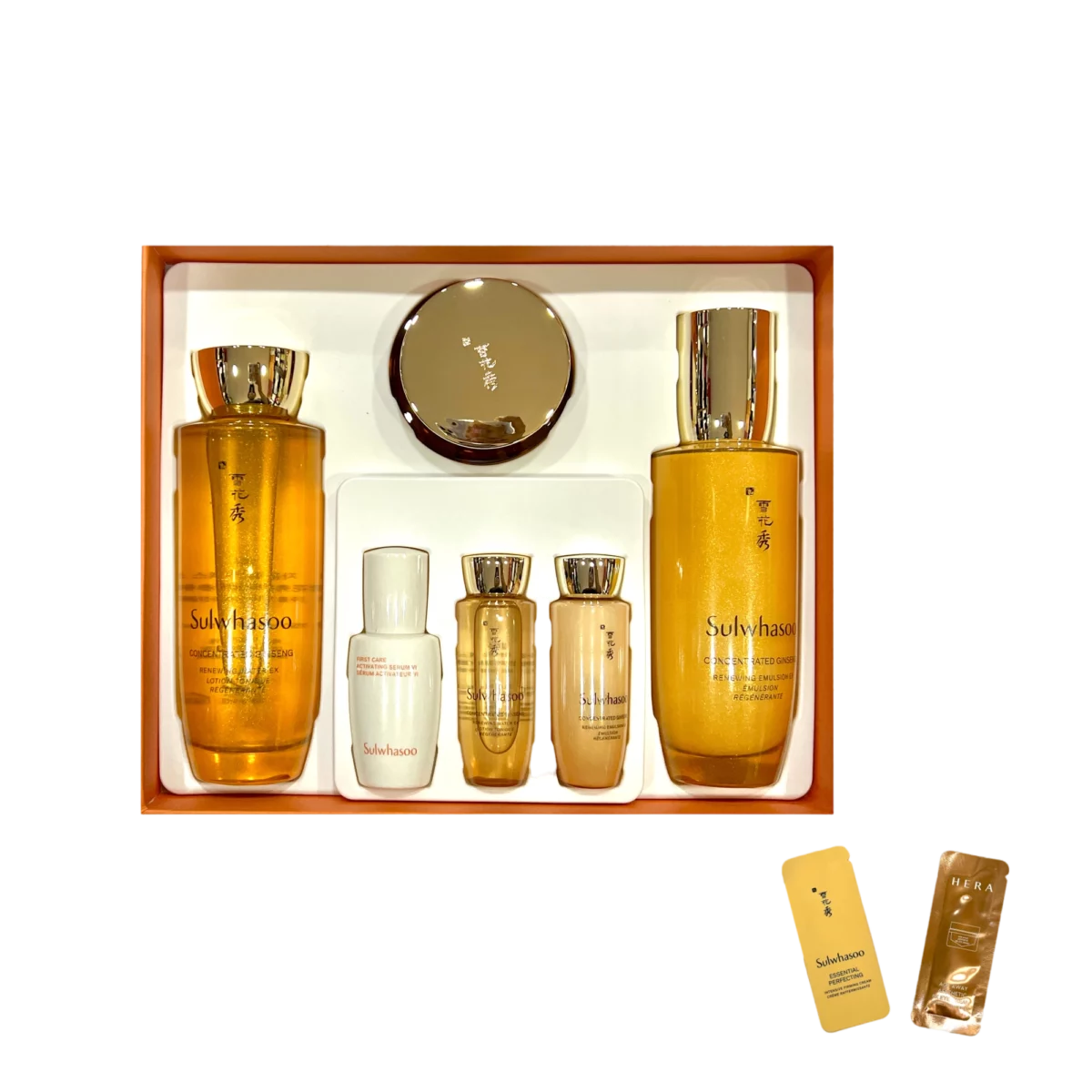 Concentrated Ginseng Renewing Serum EX gift set, 2main + samples