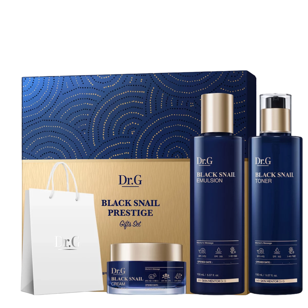 Black Snail Prestige Skincare Toner 150ml + Emulsion 150ml + Cream 50ml Set, 1 Set