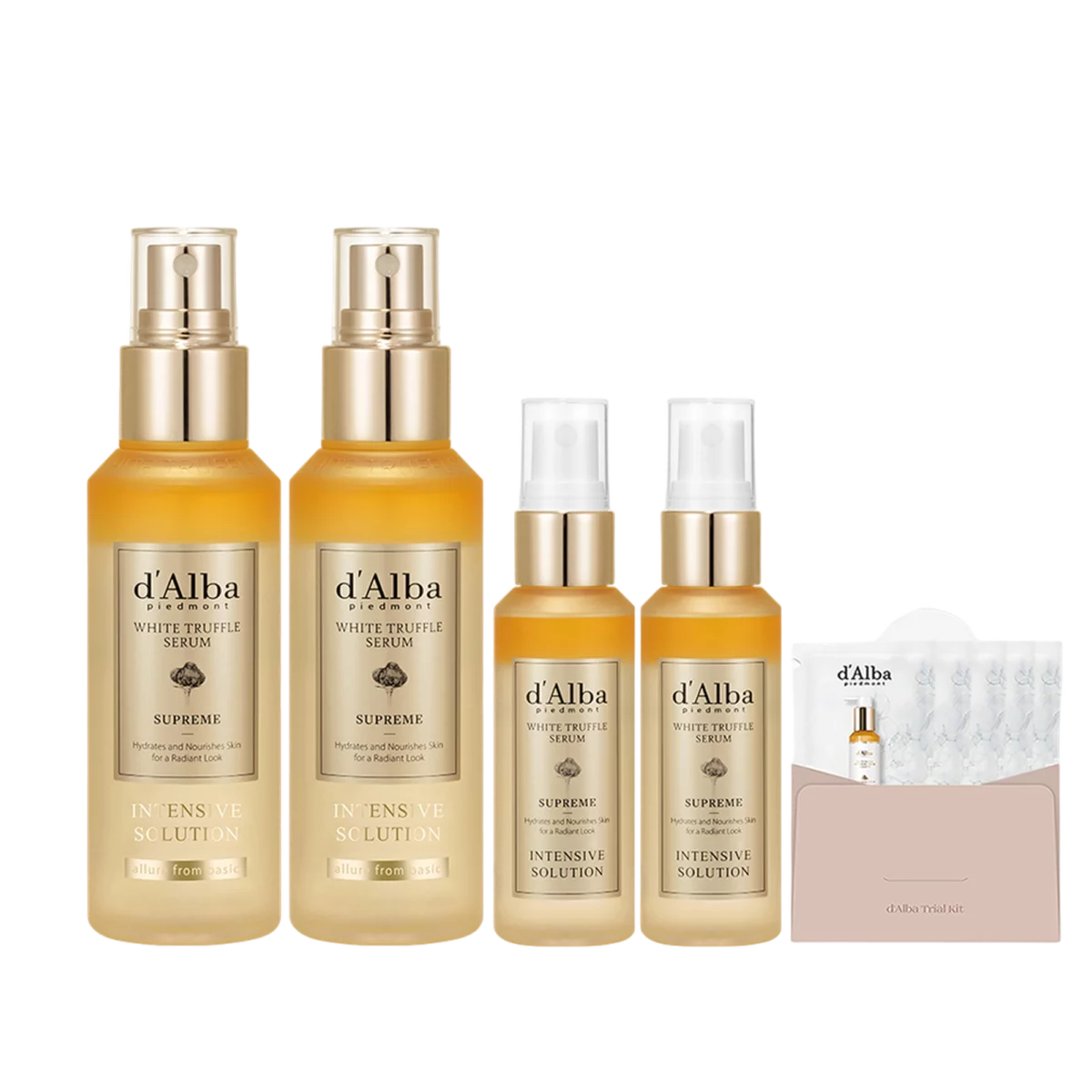 White Truffle Supreme Intensive Serum 100ml x 2pcs + 50ml x 2pcs + Cleanser 15ml Set, 1 Set