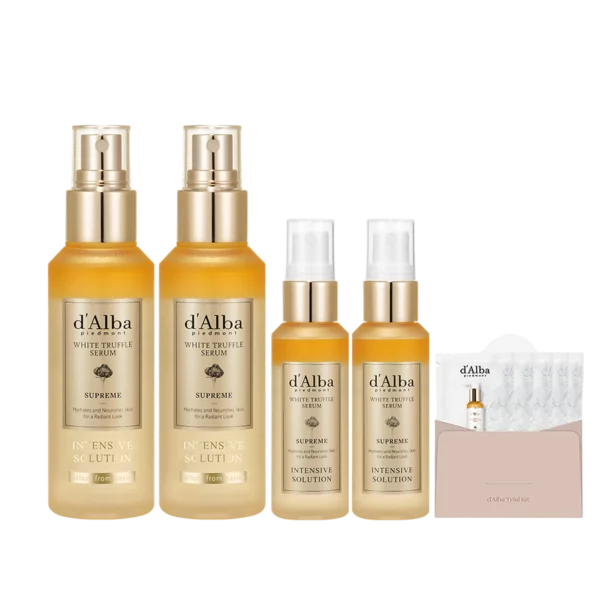 White Truffle Supreme Intensive Serum 100ml x 2pcs + 50ml x 2pcs + Cleanser 15ml Set, 1 Set