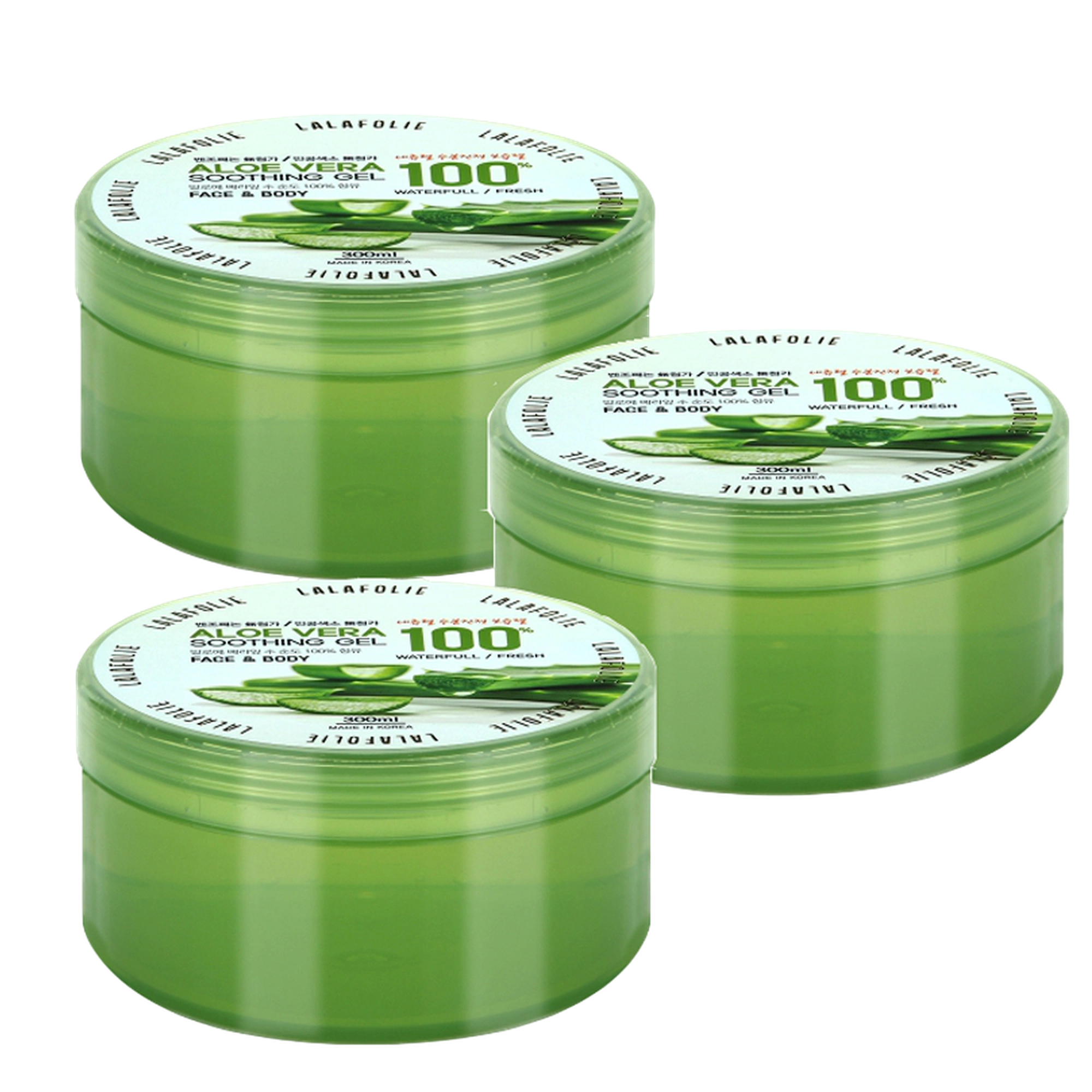 Aloe Vera 100% Soothing Gel, 300ml, 3-pack