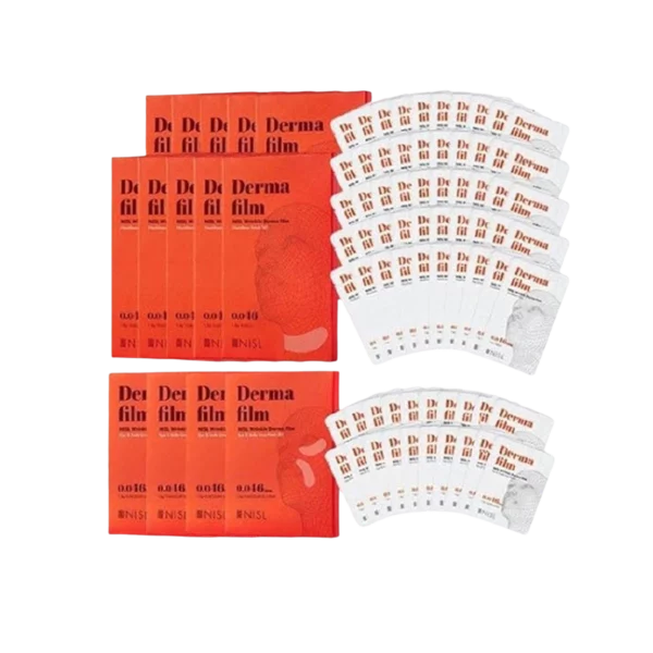 Wrinkle Derma Film Eye & Smile Lines Patch set 3 Packs + Neck Patch 2 Packs (Total 70EA)