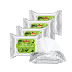 Green Tea make-up Cleansing Tissue, 30ea, 5packs