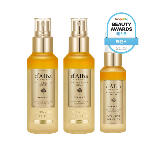 d'Alba White Truffle Supreme Intensive Serum 100ml x 2pcs + Supreme Serum 50ml Set, 2 Sets